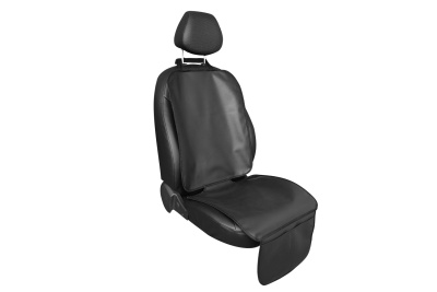 Накидка защитная под детское автокресло, экокожа черная 