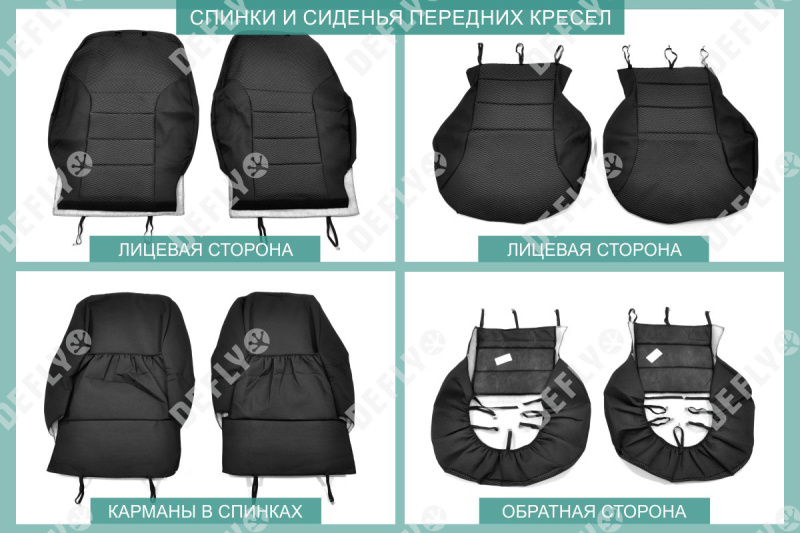 Чехлы на сиденья SsangYong Rexton, 2001-2012, 5-мест, жаккард 