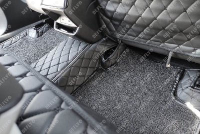 Ковры салона 3D, Geely Monjaro (KX11), 2022-н.в., экокожа черная/ворс черный 