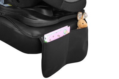 Накидка защитная под детское автокресло, экокожа черная 