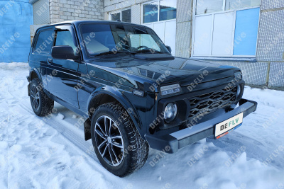 Дефлекторы окон Lada Niva 4x4 (2121), 1977-2021, 3 двери, комплект 2 шт.