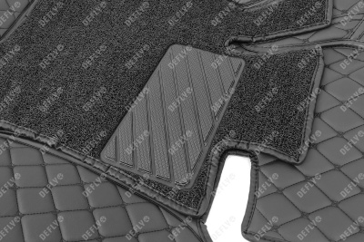 Ковры салона 3D, Toyota Camry (XV70), 2017-2021, экокожа черная/ворс черный 