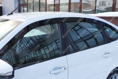 Дефлекторы окон 2D Lada Granta 2018-н.в., лифтбек, комплект 4 шт.