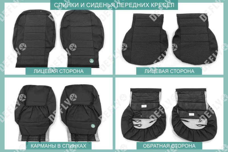 Чехлы на сиденья Nissan X-Trail (Т32), 2013-2022, жаккард