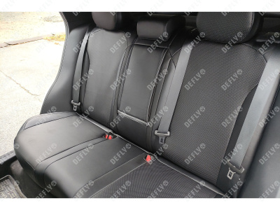 Чехлы на сиденья Geely Coolray, 2023-н.в., рестайлинг, экокожа черная