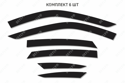 Дефлекторы окон 2D Lada Granta 2018-н.в., лифтбек, комплект 4 шт.