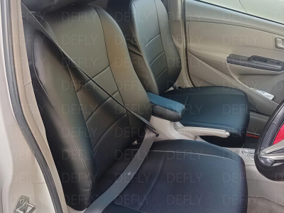 Чехол на центральный подлокотник переднего ряда Honda Insight, 2009-2014, экокожа черная, 1 шт