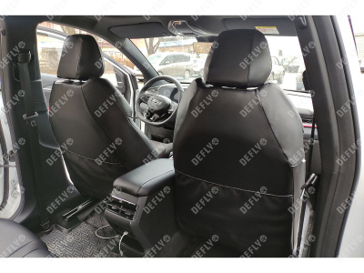 Чехлы на сиденья Geely Coolray, 2023-н.в., рестайлинг, экокожа черная