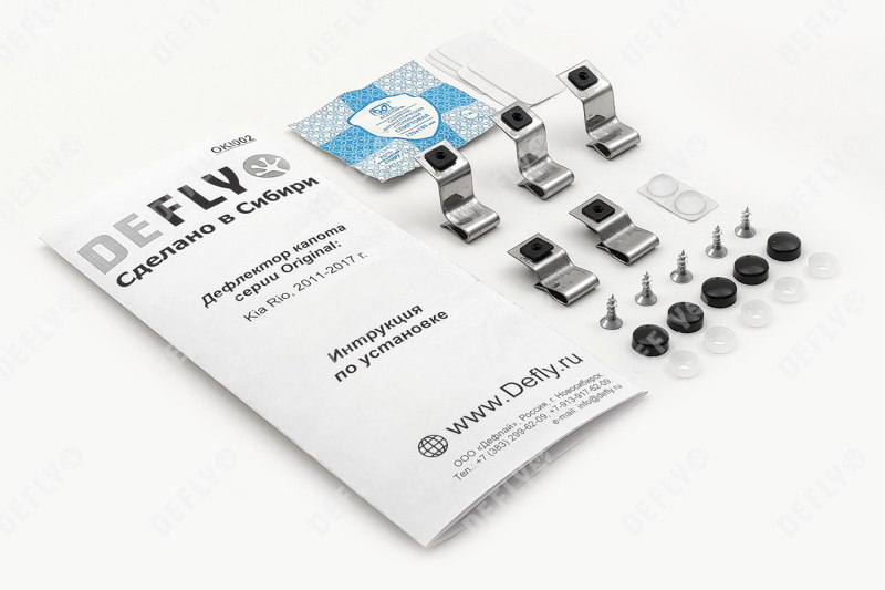 Дефлектор капота Original Kia Rio, 2011-2017 