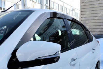Дефлекторы окон 2D Lada Granta 2018-н.в., лифтбек, комплект 4 шт.