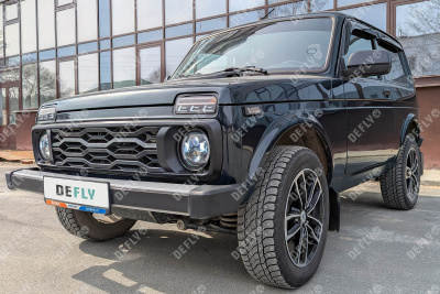 Дефлекторы окон Lada Niva 4x4 (2121), 1977-2021, 3 двери, комплект 4 шт.