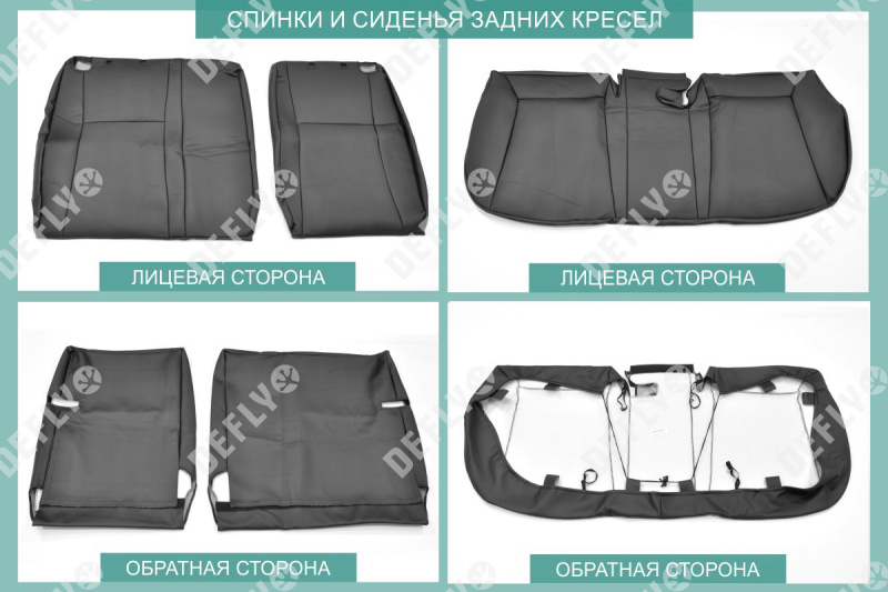 Чехлы на сиденья Hyundai Solaris, 2017-2022, экокожа черная