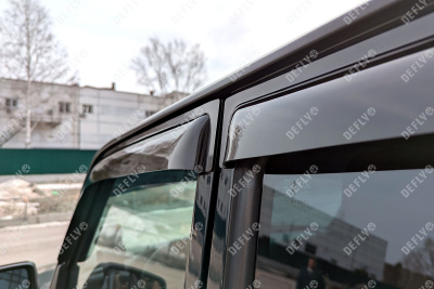 Дефлекторы окон Lada Niva 4x4 (2121), 1977-2021, 3 двери, комплект 4 шт.