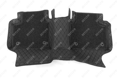 Ковры салона 3D, Geely Monjaro (KX11), 2022-н.в., экокожа черная/ворс черный 