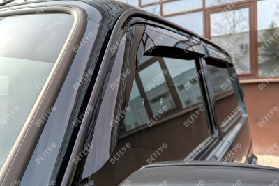 Дефлекторы окон Lada Niva 4x4 (2121), 1977-2021, 3 двери, комплект 4 шт.