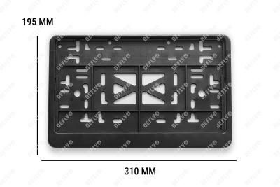 Рамка для номера автомобиля квадратная с защелкой, пластиковая, черная, 2 шт 