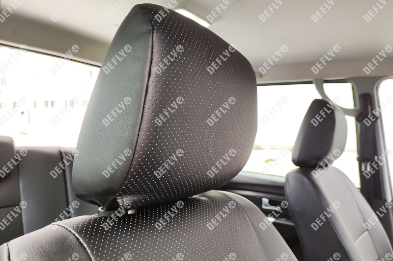 Чехлы на сиденья УАЗ Пикап, 2014-н.в., без заднего подлокотника, экокожа черная