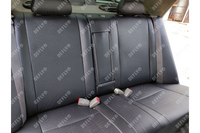 Чехлы на сиденья Toyota Corona Premio (T210), 1996-2001, задний ряд 60/40, экокожа черная