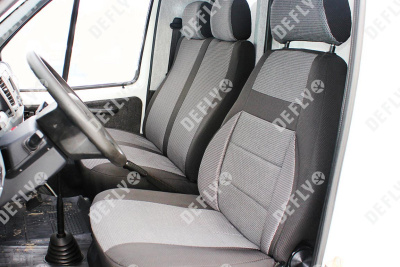 Чехлы на сиденья ГАЗ ГАЗель Бизнес, 2010-2017, дополнительная боковая поддержка, жаккард черный/серый