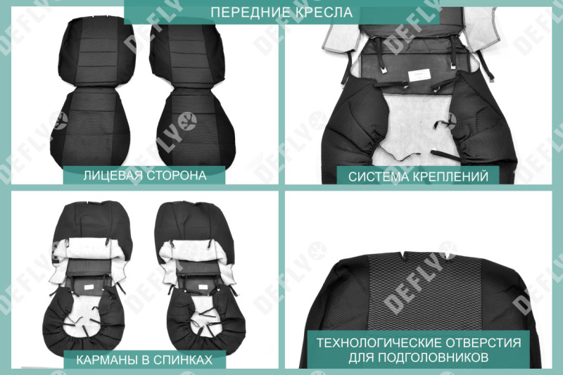 Чехлы на сиденья Lada Largus, 2012-2021, компактвэн (5 мест), задний ряд 60/40, жаккард