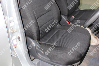 Чехлы на сиденья Toyota Funcargo, 1999-2005, со столиком-подлокотником 2-го ряда , жаккард