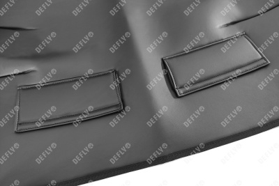 Утеплитель радиатора универсальный, размер L, экокожа черная 