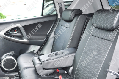 Чехлы на сиденья Toyota RAV4 (XA30), 2005-2013, экокожа черная