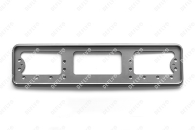 Рамка для номера автомобиля, пластиковая, серая