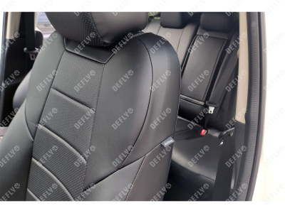 Чехлы на сиденья Mazda CX-5 (KF), 2016-н.в., экокожа черная