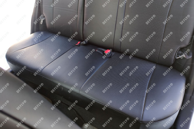 Чехлы на сиденья Toyota Vitz (XP130), 2010-2020, задний ряд 60/40, экокожа черная