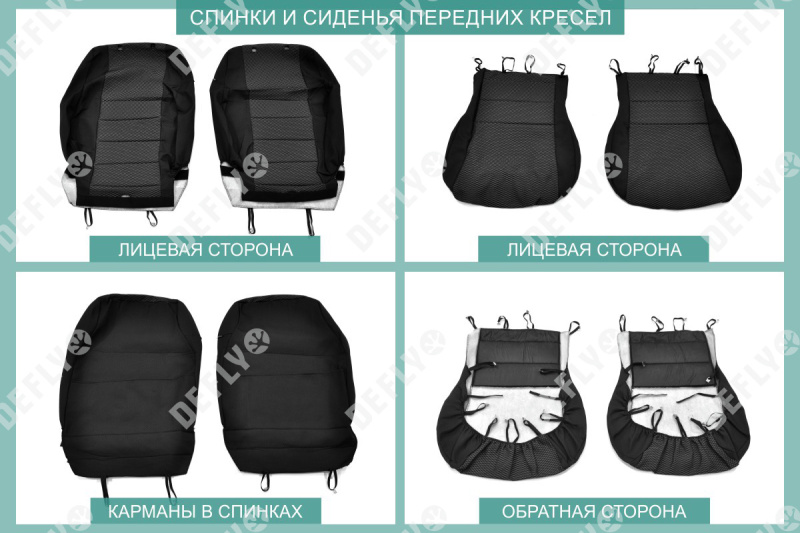 Чехлы на сиденья Kia Sportage (QL), 2018-2022, рестайлинг, жаккард