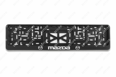 Рамка для номера автомобиля с защелкой, пластиковая, черная, MAZDA серебро 
