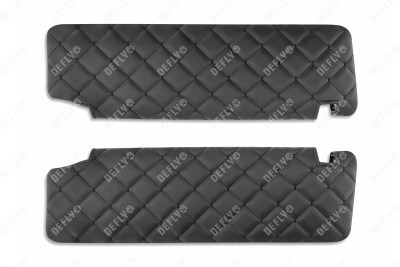 Чехлы на солнцезащитные козырьки Lada Niva 4x4, с 2019г., экокожа черная, комплект 2 шт.