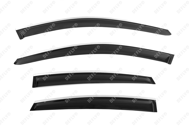 Дефлекторы окон Chery Arrizo 8, 2022-н.в., хромированный молдинг