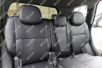 Чехлы на сиденья Mitsubishi Outlander, 2005-2012, экокожа черная