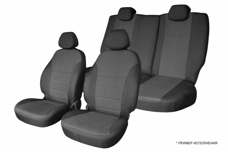 Чехлы на сиденья Volkswagen Jetta (A6), 2010-2019, без подлокотника второго ряда, жаккард