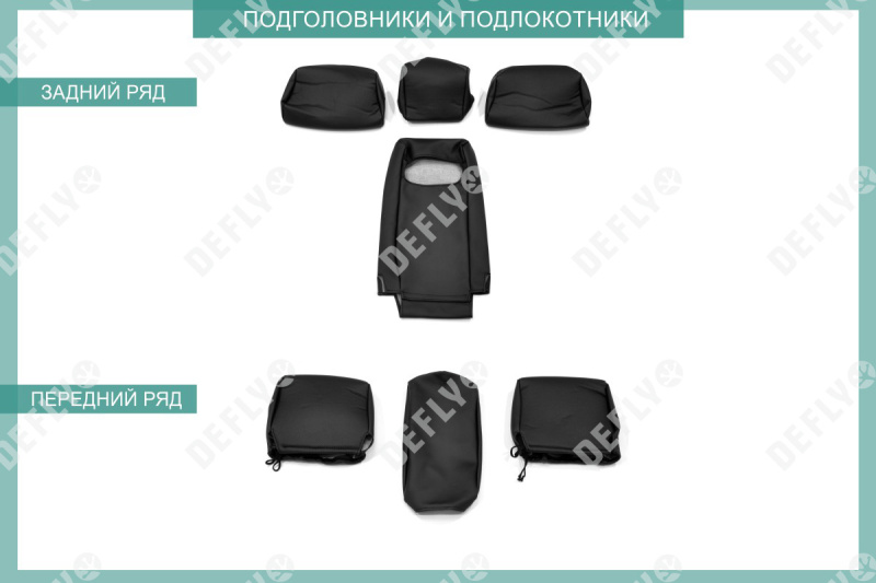 Чехлы на сиденья Toyota Camry (XV30), 2001-2006, экокожа черная