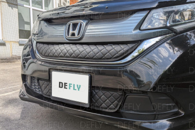 Утеплитель радиатора для Honda Freed (GB5-GB8), 2016-2024, экокожа черная 