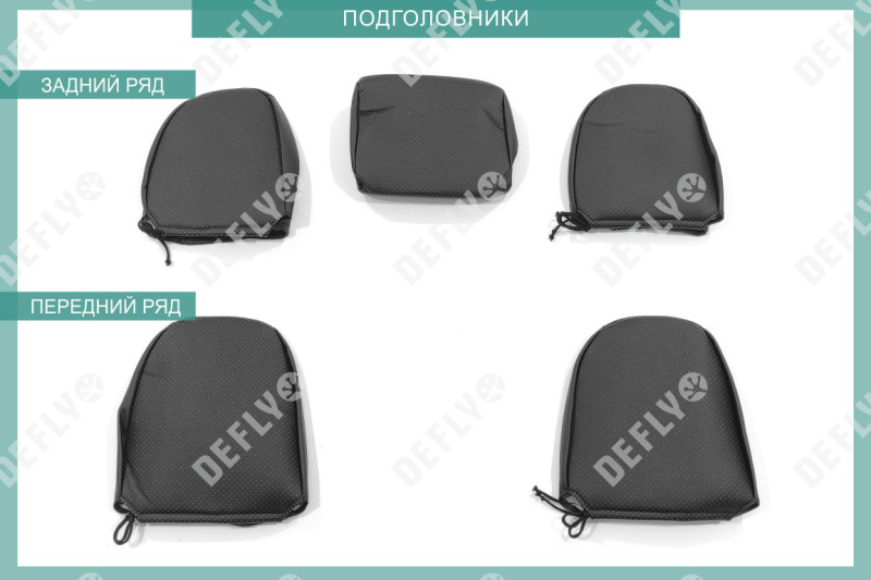 Чехлы на сиденья Nissan X-Trail (Т32), 2013-2022, экокожа черная