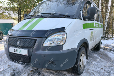 Утеплитель радиатора для ГАЗ ГАЗель Бизнес, Соболь, 2010-н.в., 2-й рестайлинг, экокожа черная