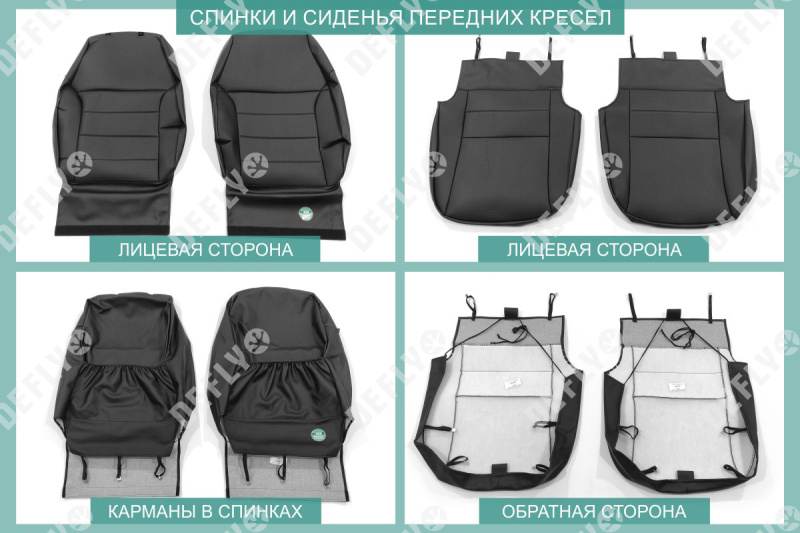 Чехлы на сиденья Skoda Rapid, 2012-2020, задний ряд 60/40, без подлокотника, экокожа черная