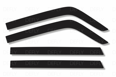 Дефлекторы окон 2D Лада Нива 4x4 (2121), 1977-н.в., 3 двери, комплект 4 шт.