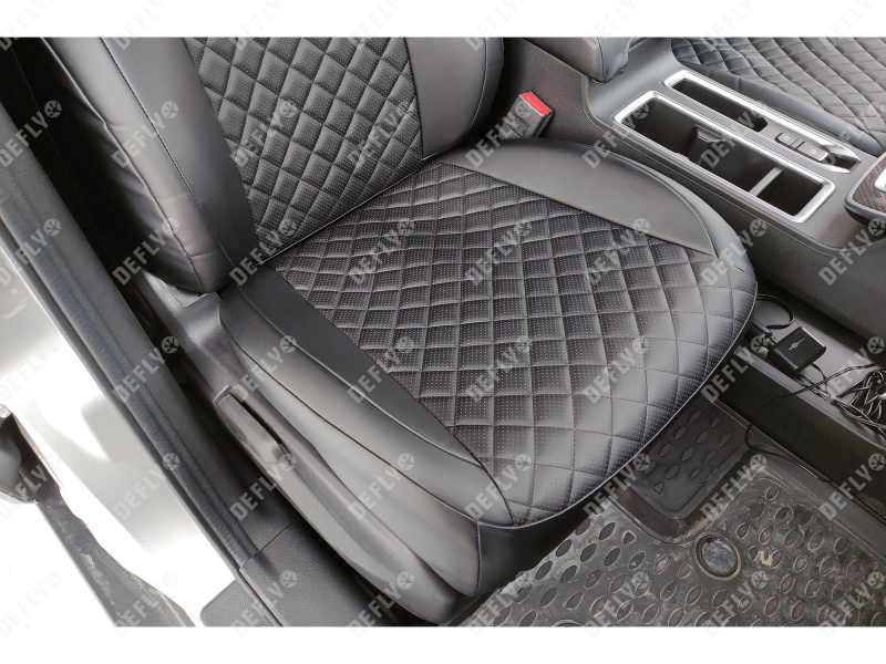 Чехлы на сиденья Haval M6, 2021-н.в., экокожа черная/ромб перфорация