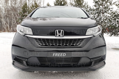 Утеплитель радиатора для Honda Freed (GB5-GB8), 2016-2024, экокожа черная 