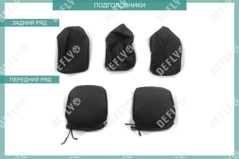 Чехлы на сиденья Renault Sandero, 2012-2022, экокожа черная