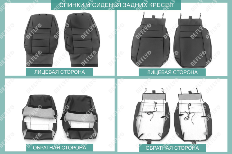 Чехлы на сиденья Honda Stepwgn (RP1-RP5), 2015-2021, 4 места, капитанские кресла, экокожа черная