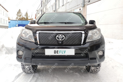 Утеплитель радиатора для Toyota Land Cruiser Prado (J150), 2009-2013, экокожа черная 