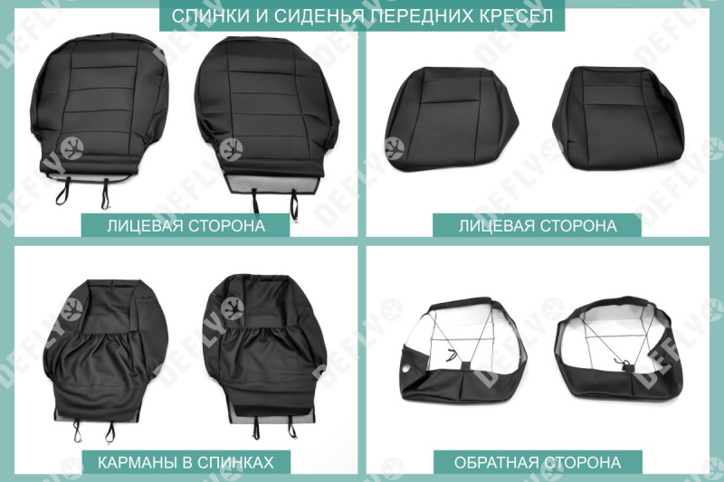 Чехлы на сиденья Chery Tiggo T11, 2005-2013, задний ряд 50/50, экокожа черная