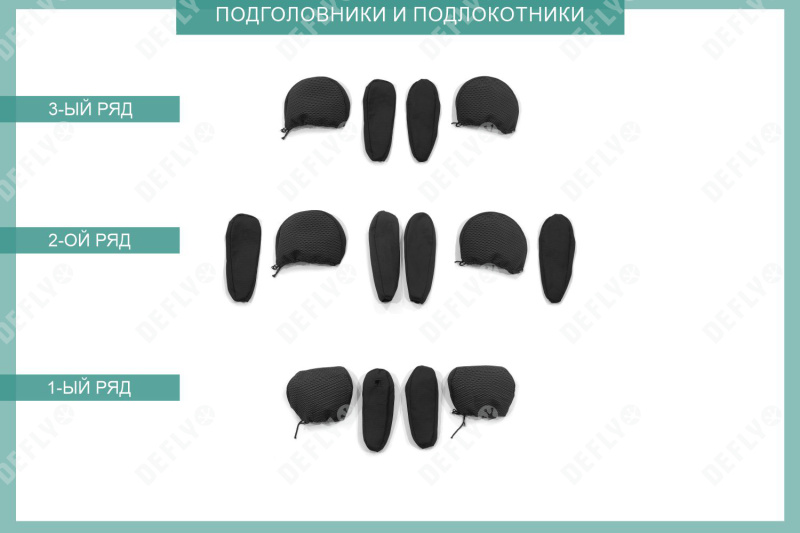 Чехлы на сиденья Mitsubishi Delica, 1994-2007, 6 мест, капитанские кресла, жаккард