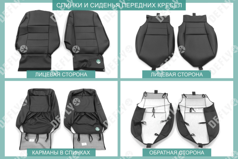 Чехлы на сиденья Toyota Corolla Fielder (E160), 2012-н.в., экокожа черная